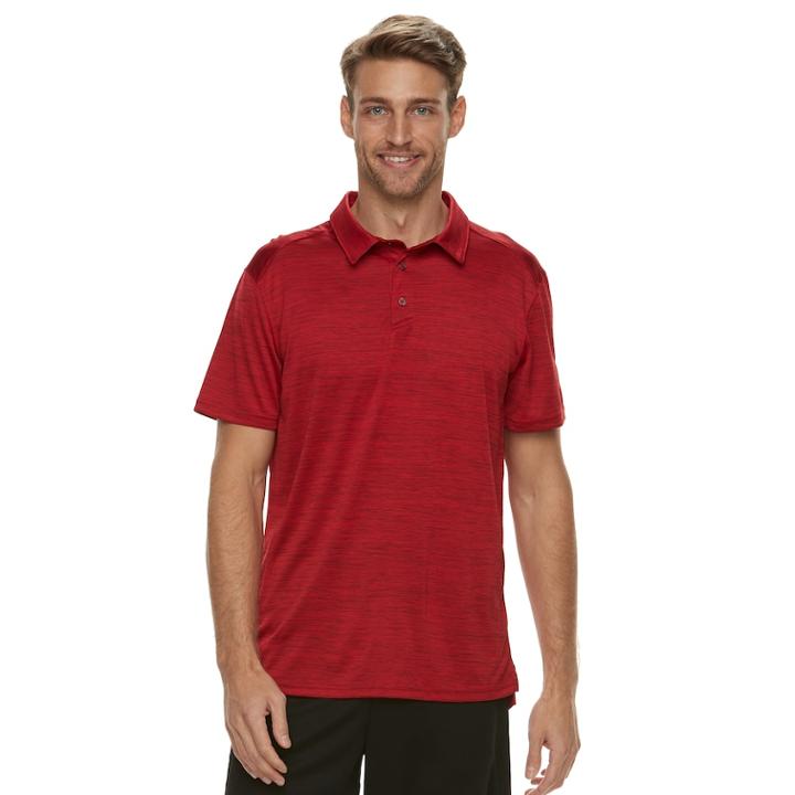 Men's Tek Gear Performance Polo, Size: Medium, Med Red