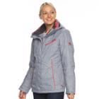 Women's Zeroxposur Printed Hooded Snowboard Jacket & Fleece Headband, Size: Large, Dark Grey