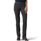 Women's Lee Instantly Slims High Waisted Straight-leg Jeans, Size: 6 Short, Dark Green