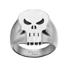Punisher Stainless Steel Ring - Men, Size: 12, Grey