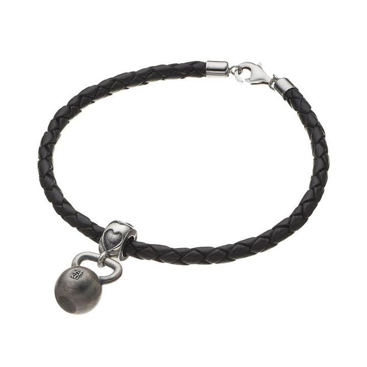 Insignia Collection Sterling Silver Kettlebell Charm Bracelet, Women's, Size: 7.5, Grey