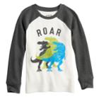 Boys 4-12 Jumping Beans&reg; Dinosaurs Roar Raglan Graphic Tee, Size: 5, White