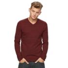 Big & Tall Rock & Republic V-neck Sweater, Men's, Size: Xxl Tall, Dark Red