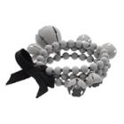 Simply Vera Vera Wang Matte Beaded Flower Charm Stretch Bracelet Set, Women's, Grey Other