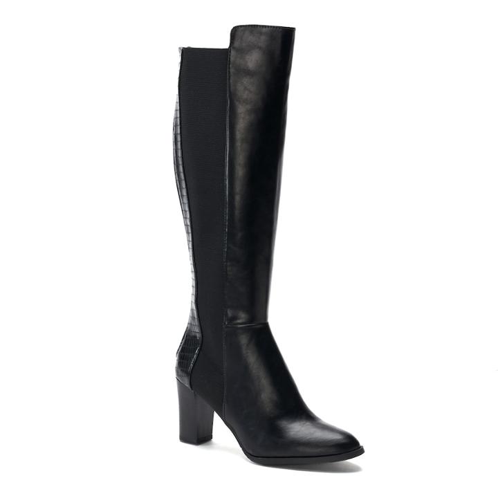 New York Transit Must Have It Women's Knee High Boots, Size: Medium (7), Black
