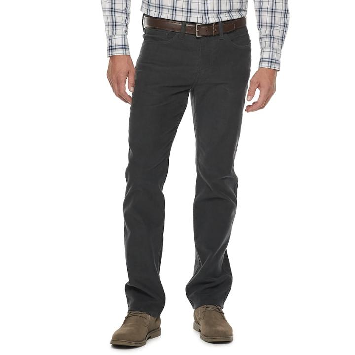 Men's Dockers&reg; Jean Cut Khaki All Seasons Straight-fit Tech Pants D2, Size: 36x32, Dark Grey