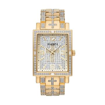 Elgin Men's Crystal Cross Watch, Multicolor