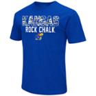 Men's Campus Heritage Kansas Jayhawks Camo Wordmark Tee, Size: Small, Dark Blue
