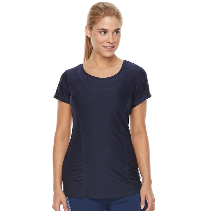 Women's Gaiam Energy Yoga Tee, Size: Xs, Lt Brown