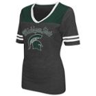 Women's Campus Heritage Michigan State Spartans Twist V-neck Tee, Size: Xl, Dark Green