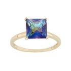 Mystic Topaz 10k Gold Ring, Women's, Size: 10, Blue