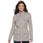 Women's Apt. 9&reg; Utility Jacket, Size: Large, Grey
