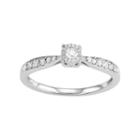 10k White Gold 1/4 Carat T.w. Diamond Promise Ring, Women's, Size: 5