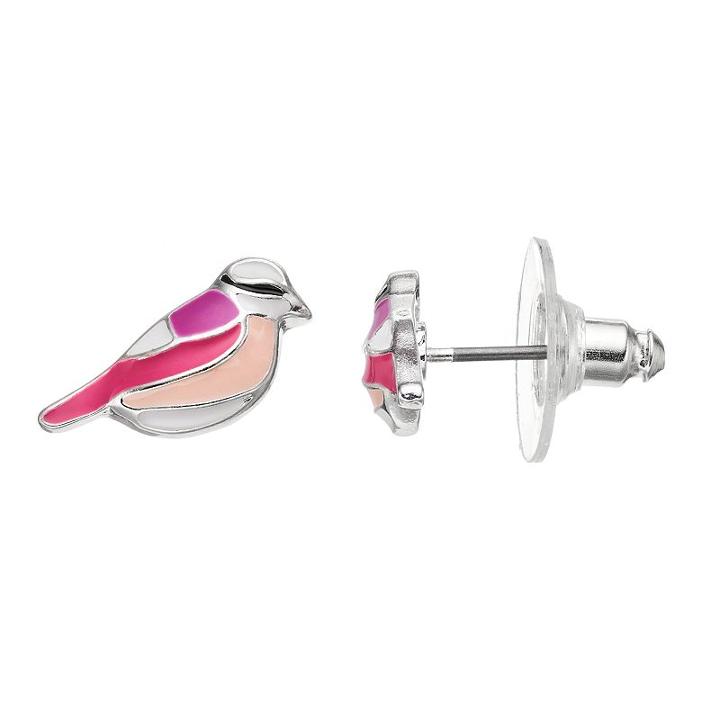 Lc Lauren Conrad Pink Bird Nickel Free Stud Earrings, Women's