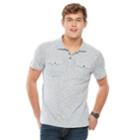Men's Rock & Republic Military Polo, Size: Medium, Med Grey