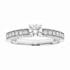 14k Gold Igl Certified Round Cut 1/2 Carat T.w. Diamond Engagement Ring, Women's, Size: 9.50, White