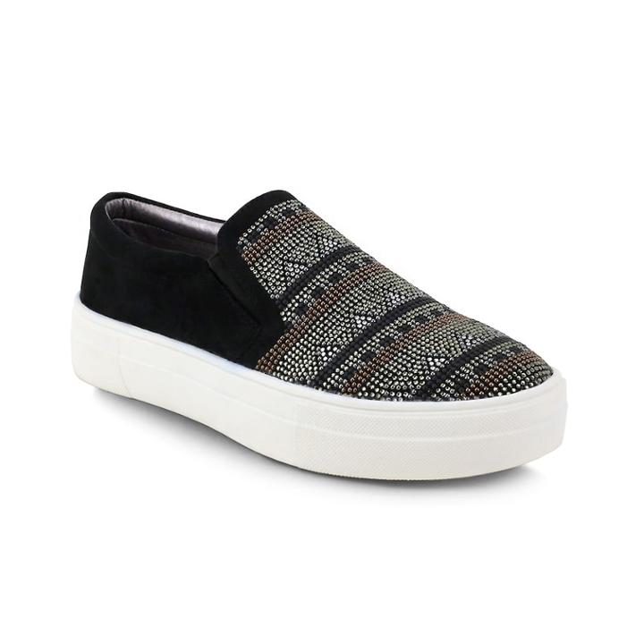 Olivia Miller Greenvale Women's Sneakers, Size: 5.5, Black