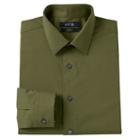 Men's Apt. 9&reg; Modern-fit Stretch Spread-collar Dress Shirt, Size: 15-32/33, Green