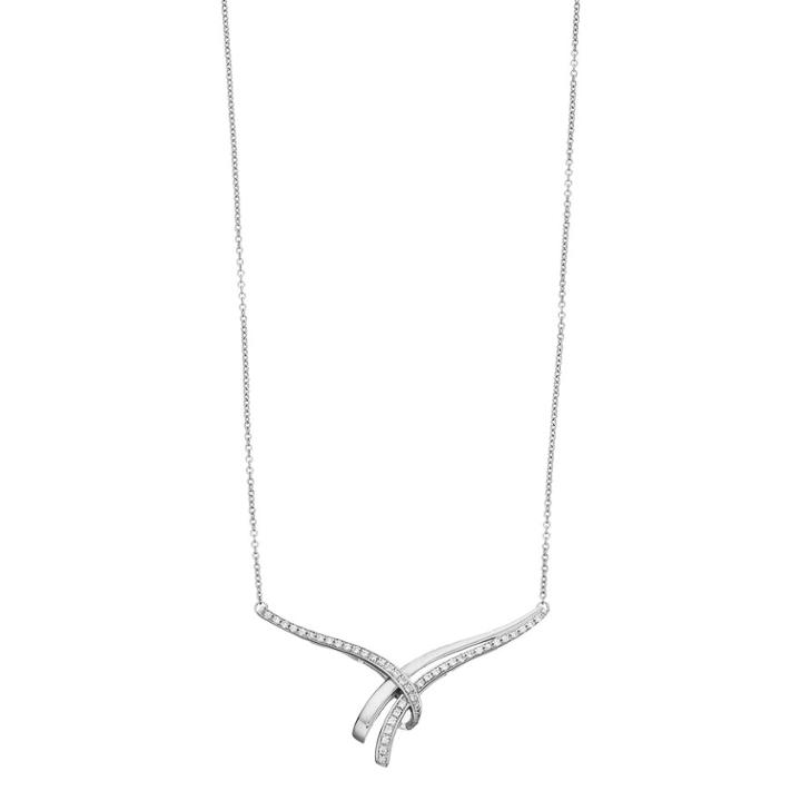 Sterling Silver 1/4 Carat T.w. Diamond Y Necklace, Women's, Size: 17, White