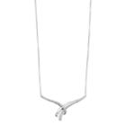 Sterling Silver 1/4 Carat T.w. Diamond Y Necklace, Women's, Size: 17, White