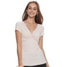 Juniors' Candie's&reg; Twist-front Tee, Teens, Size: Xl, Brt Pink
