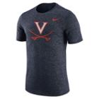 Men's Nike Virginia Cavaliers Marled Tee, Size: Large, Blue (navy)