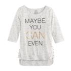 Girls 7-16 So&reg; Lace-up Side Graphic Tunic, Size: 7-8, White