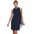 Women's Scarlett Embellished Chiffon Shift Dress, Size: 14, Blue (navy)