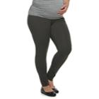 Plus Size Maternity A:glow Full Belly Panel Solid Leggings, Women's, Size: 1x-mat, Blue
