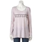 Women's Apt. 9&reg; Speckled Graphic Tee, Size: Large, Brt Pink