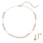 Napier Simulated Crystal Necklace & Drop Earring Set, Women's, Pink
