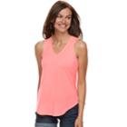 Women's Apt. 9&reg; V-neck Tank, Size: Medium, Brt Orange