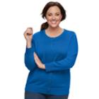 Plus Size Croft & Barrow&reg; Essential Cardigan Sweater, Women's, Size: 2xl, Med Blue