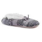 Women's Sonoma Goods For Life&trade; Knit Striped Fuzzy Babba Ballerina Slippers, Size: M-l, Grey