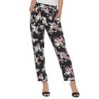 Women's Studio 253 Cuffed Tapered Pants, Size: Large, Dark Pink