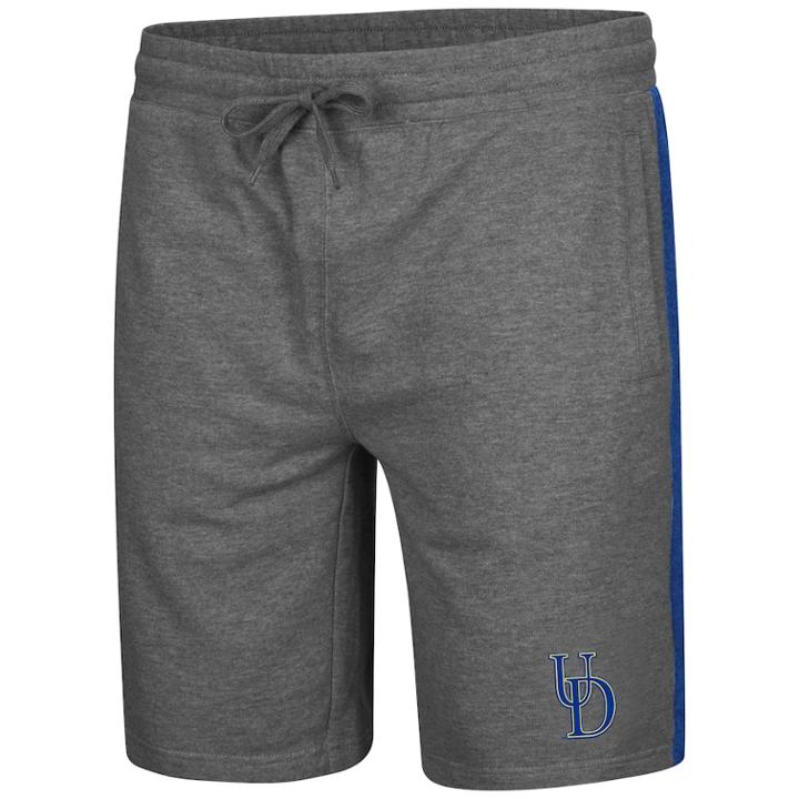 Men's Colosseum Delaware Blue Hens Sledge Ii Terry Shorts, Size: Xl, Light Grey