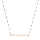 14k Gold 40 Mm Bar Necklace, Women's, Size: 16, Pink