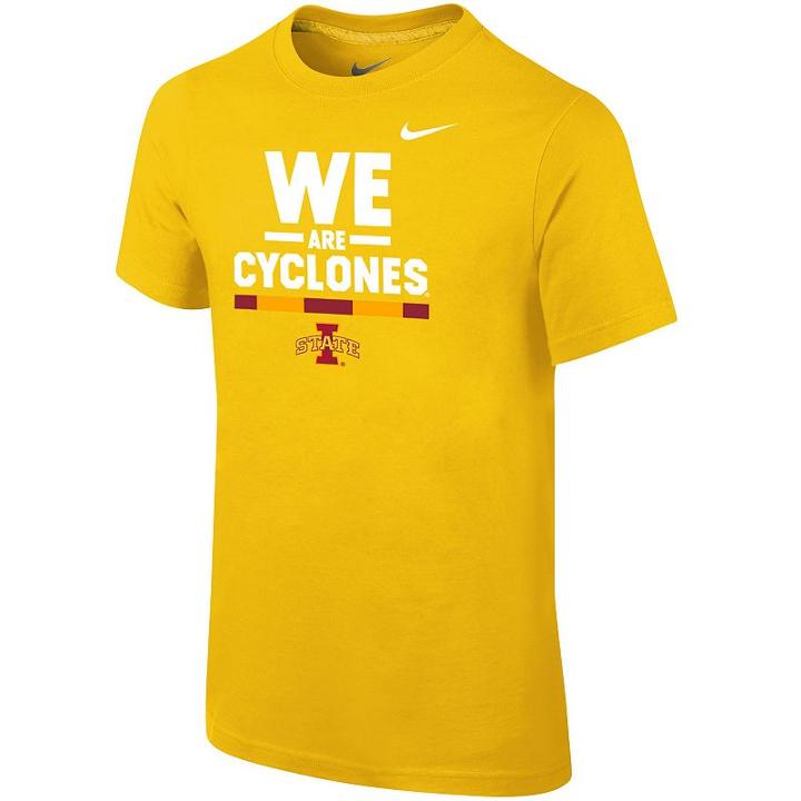 Boys 8-20 Nike Iowa State Cyclones Local Verbiage Tee, Size: Xl 18-20, Gold