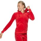 Women's Tek Gear&reg; Velour Jacket, Size: Large, Med Red