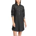 Petite Chaps Jean Shirt Dress, Women's, Size: M Petite, Black