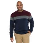 Big & Tall Izod Colorblock Sweater, Men's, Size: 3xb, Dark Blue
