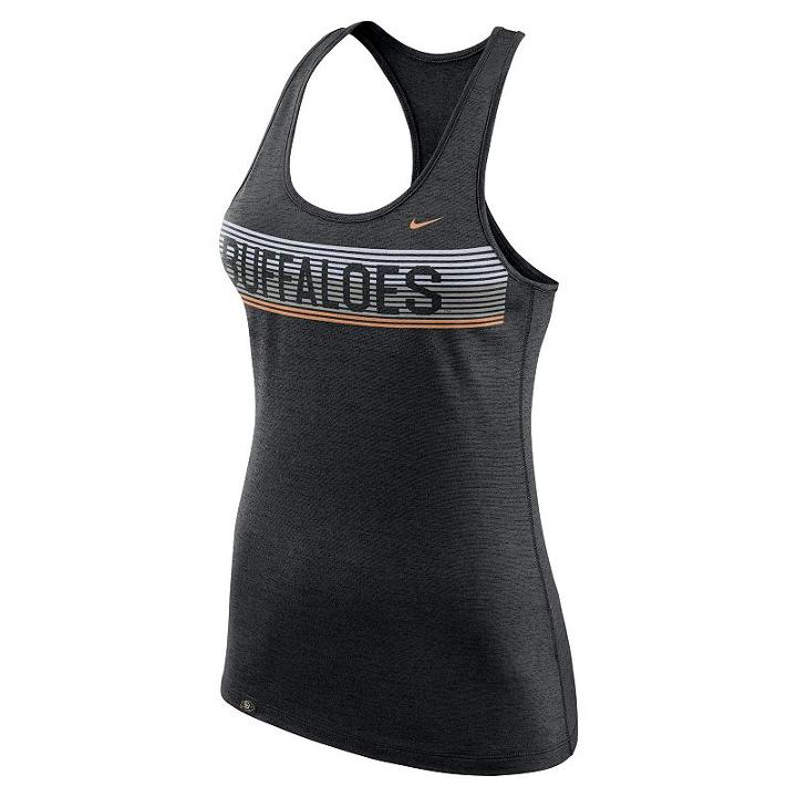 Women's Nike Colorado Buffaloes Dri-fit Touch Tank Top, Size: Xxl, Black