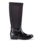 Henry Ferrera French Women's Water-resistant Stretch Rain Boots, Size: 7, Black
