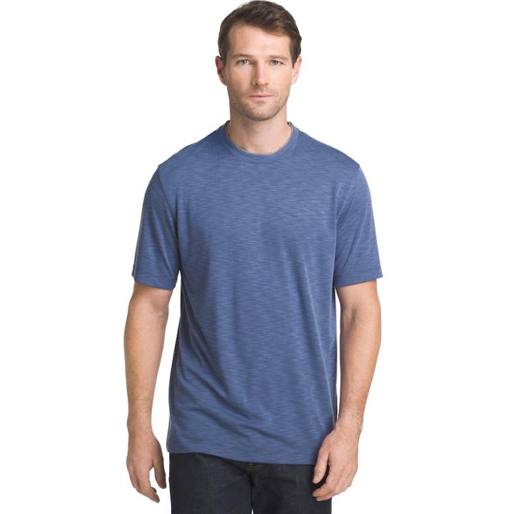 Men's Van Heusen Classic-fit Air Mock-layer Performance Tee, Size: Medium, Blue