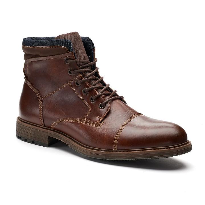 Sonoma Goods For Life&trade; Arches Men's Mid-calf Boots, Size: 8.5 Wide, Brown Oth
