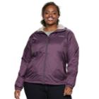 Plus Size Columbia Rain To Fame Hooded Sherpa-lined Jacket, Women's, Size: 2xl, Purple