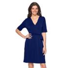 Women's Apt. 9&reg; Faux-wrap Dress, Size: Large, Blue (navy)