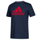 Men's Adidas Flag Logo Tee, Size: Xxl, Blue (navy)