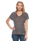 Women's Juicy Couture Embellished Cutout Tee, Size: Xl, Med Grey