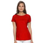Women's Croft & Barrow&reg; Lace-yoke Tee, Size: Medium, Med Red